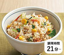 桜えびと三つ葉の炊き込みごはん