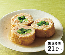 菜の花とえび入りつくねの信田巻き