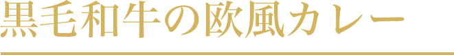 黒毛和牛の欧風カレー