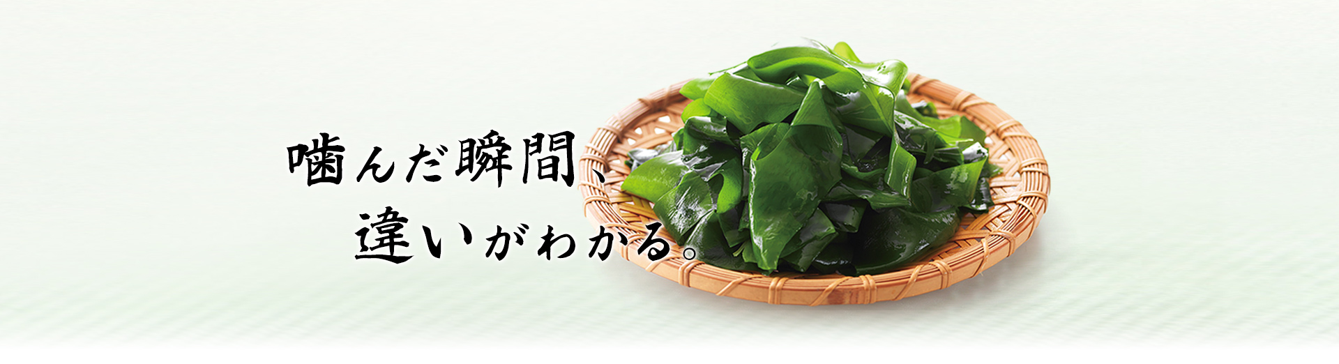 噛んだ瞬間、違いがわかる。わかめ
